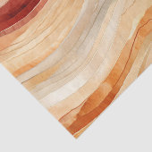 Peach Dusty Cream Waves Verjaardag Tissuepapier (Detail)