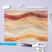 Peach Dusty Cream Waves Verjaardag Tissuepapier (Craft)