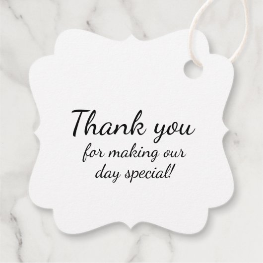 Peach eenvoudige hart krans monogram bruiloft bedankjes labels (Achterkant)