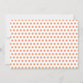 Peach eerste verjaardag uitnodiging met foto (Achterkant)