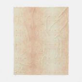 Peach elegant floral butterfly pattern fleece deken (Voorkant)