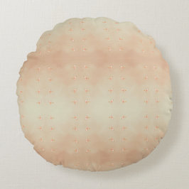 Peach elegant floral butterfly pattern rond kussen
