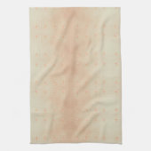 Peach elegant floral butterfly pattern theedoek (Verticaal)