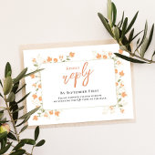 Peach Elegant Huwelijksantwoord Custom RSVP Kaartje