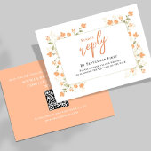 Peach Elegant Huwelijksantwoord Custom RSVP Kaartje