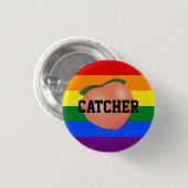 Peach Emoji Gay Bottom Ronde Button 3,2 Cm (Voorkant /achterkant)