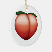 Peach - Emoji Keramisch Ornament (Rechts)