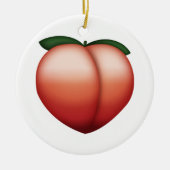 Peach - Emoji Keramisch Ornament (Voorkant)