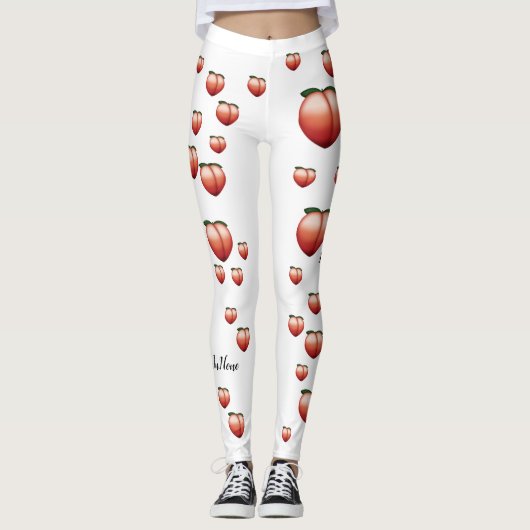 Peach Emoji Leggings (Voorkant)