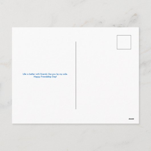 Peach en Blue Dot Patroon Vriendschap Dag Feestdagenkaart (Achterkant)