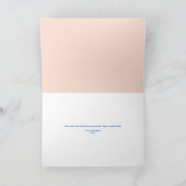 Peach en Blue Dot Patroon Vriendschap Dag Groet Kaart (Binnen)