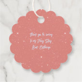 Peach en Blue Fairy Book Party Dank u Bedankjes Labels (Achterkant)