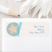 Peach en Blue Sand Dollars Etiket (Insitu)