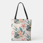 Peach en Green Tropical Tote Bag (Achterkant)
