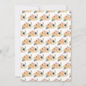 Peach en Navy Blue Pumpkins Baby shower Kaart (Achterkant)