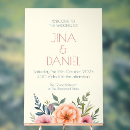 Peach en Petal Dream Acryl Bord