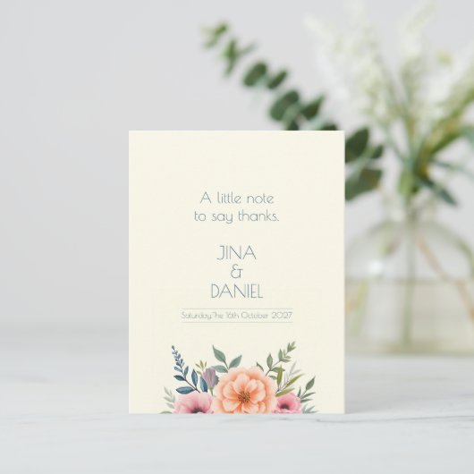 Peach en Petal Dream Briefkaart (Staand voorkant)