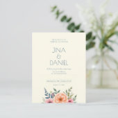 Peach en Petal Dream Briefkaart (Staand voorkant)