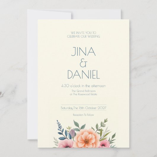 Peach en Petal Dream Kaart (Voorkant)