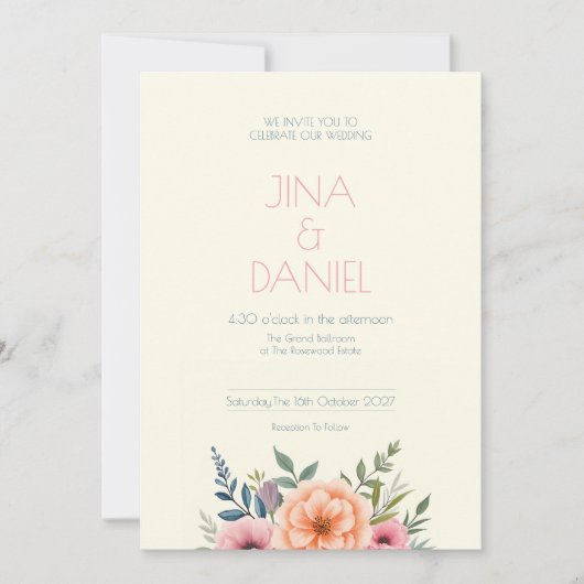 Peach en Petal Dream Kaart (Voorkant)