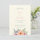 Peach en Petal Dream Kaart (Staand voorkant)