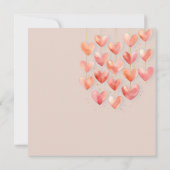 Peach en Pink Galentine's Day Party Kaart (Achterkant)