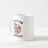 Peach-er perfecte grappige perzik woordspeling koffiemok (Voorkant links)