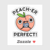 Peach-er perfecte grappige perzik woordspeling sticker (Vel)