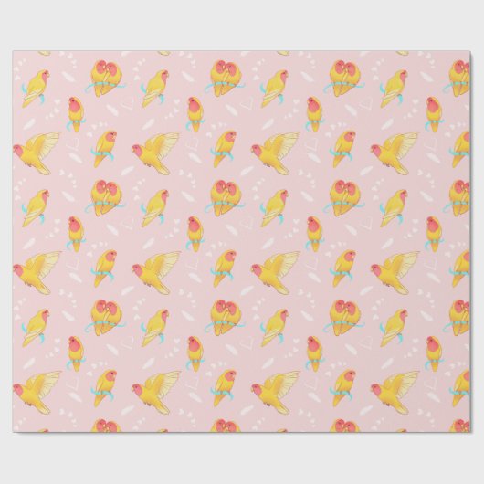Peach Faced Lutino Lovebird Cadeaupapier (Vlak)