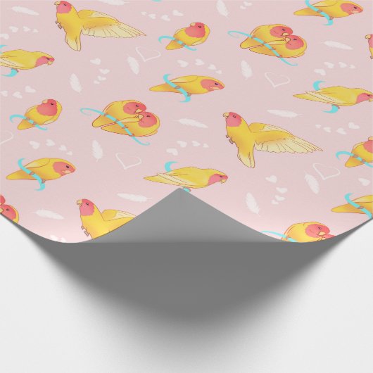 Peach Faced Lutino Lovebird Cadeaupapier (Hoek)