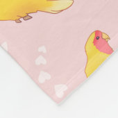 Peach Faced Lutino Lovebird Fleece Deken (Hoek)