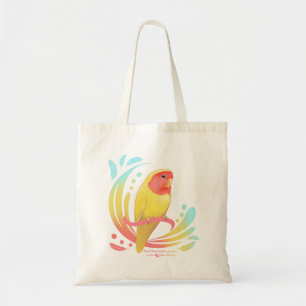 Peach Faced Lutino Lovebird Tote Bag