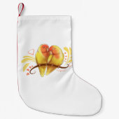 Peach Faced Lutino Lovevogels Kleine Kerstsok (Voorkant)