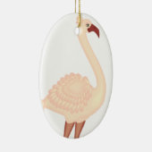 Peach Flamingo Keramisch Ornament (Rechts)