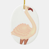 Peach Flamingo Keramisch Ornament (Voorkant)