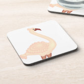 Peach Flamingo Onderzetter (Linkerzijde)