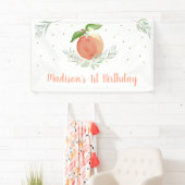 Peach Floral 1st Birthday Spandoek (Insitu)