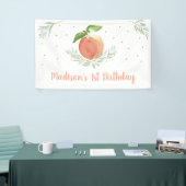 Peach Floral 1st Birthday Spandoek (Beurs)