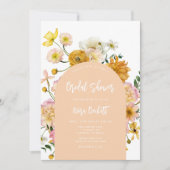 Peach Floral Arch Bridal Shower Kaart (Voorkant)
