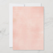 Peach Floral Baby in het Baby shower Bloom Kaart (Achterkant)