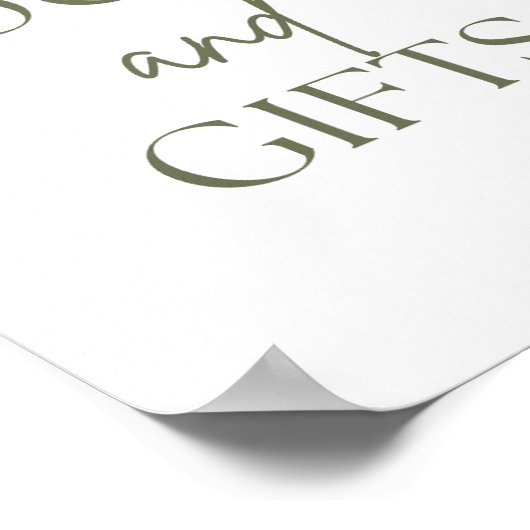 Peach Floral Baby shower boeken & geschenken Poste Poster (Hoek)