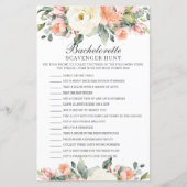 Peach Floral Bachelorette Scavenger Hunt (Voorkant)