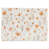 Peach Floral Birthday Groot Cadeauzakje (Achterkant)