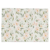 Peach Floral Bridal Shower Groot Cadeauzakje (Achterkant)