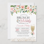 Peach Floral Bridal Shower Kaart (Voorkant)