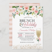 Peach Floral Bridal Shower Kaart (Voorkant / Achterkant)