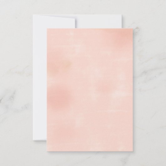  peach Floral Bridal Shower Kaart (Achterkant)