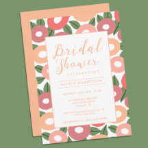 Peach Floral Bridal Shower