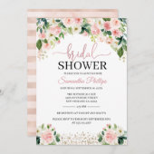 Peach Floral Bridal Shower Kaart (Voorkant / Achterkant)