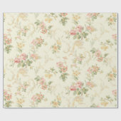 Peach Floral Cadeaupapier (Vlak)